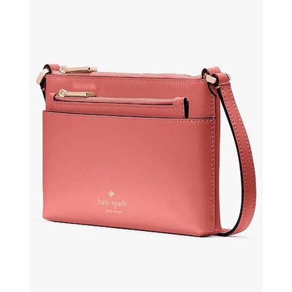 NWT - Kate Spade Sadie Crossbody Set Purse & Wristlet Peach Nectar - Picture 1 of 8
